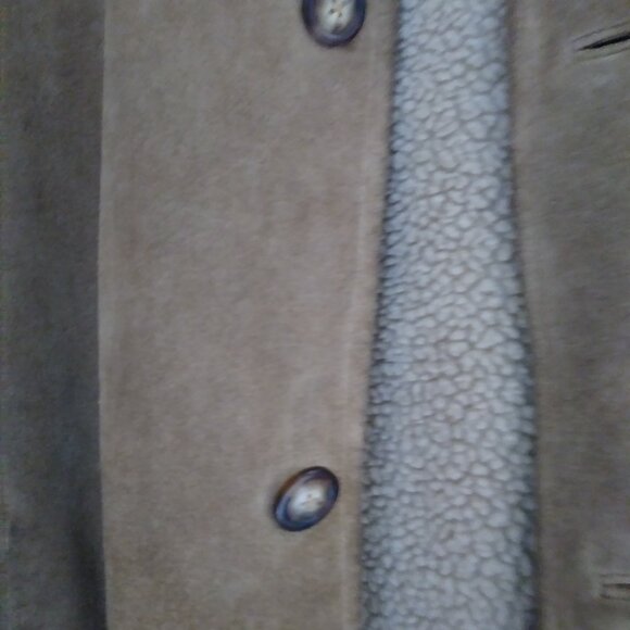 Vintage mens STRUCTURE SUEDE/SHEARLING field coat - Picture 4 of 6